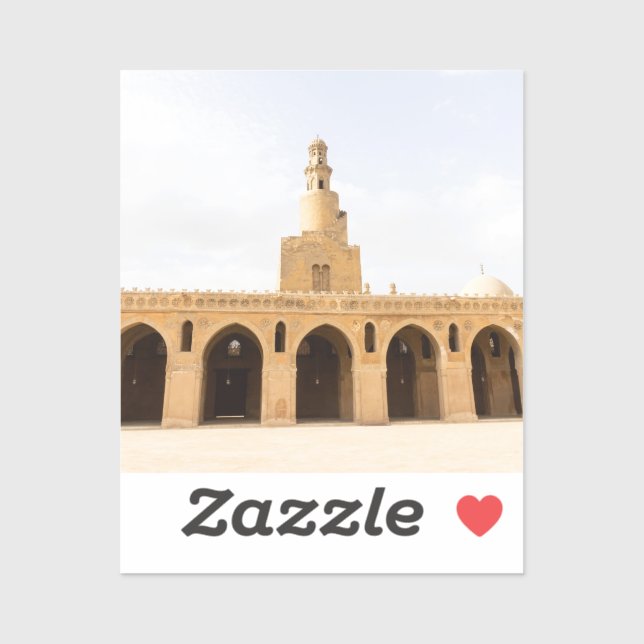 Adesivo mesquita ibn tulun no Cairo, Egito (Folha)