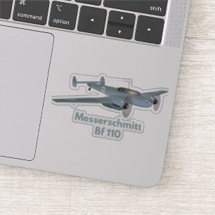 Adesivo Messerschmitt Bf 110 Alemão - Combatente Pesado WW