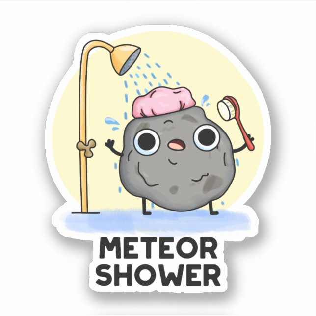 Adesivo Meteor Chá Funny Science Pun (Frente)