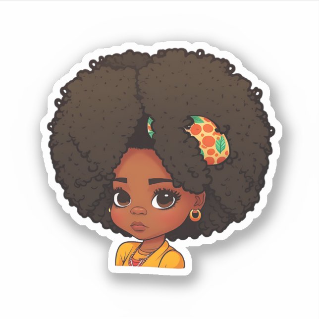 Adesivo Meu Cabelo Natural - Presente Afrocentrico (Frente)