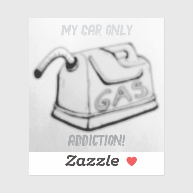 Adesivo Meu carro só Vício! (Folha)