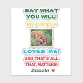Adesivo Meu Doodle Me Ama Personalizado