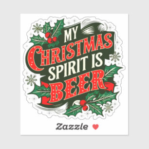 Adesivo Meu Espírito de Natal é Beer-89379