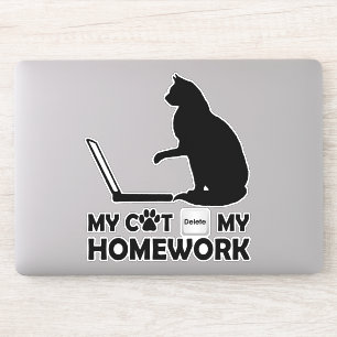 Adesivo Meu gato apagou minha tarefa