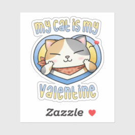 Adesivo Meu Gato é Meu Namorado Gato Calico
