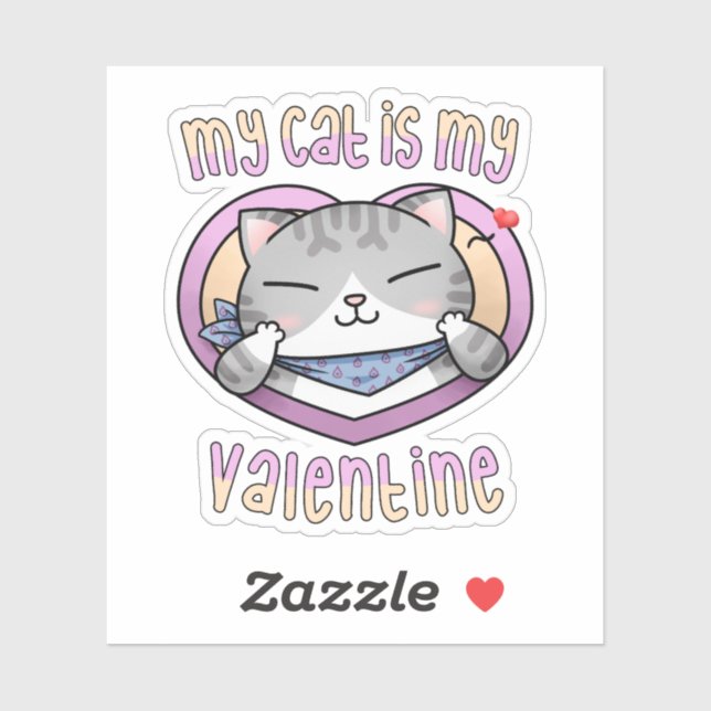 Adesivo Meu gato é meu Namorados Tuxedo Cat (Folha)