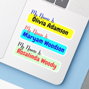Adesivo Meu nome é Labels - Sobrenomes impermeáveis