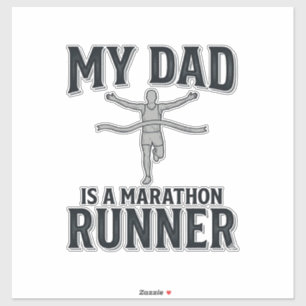 Adesivo Meu Pai É um Corredor de Maratona Camisa Vintage D