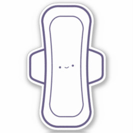 Adesivo Meu Primeiro Período, Bela Rapariga Cartoon Menstr