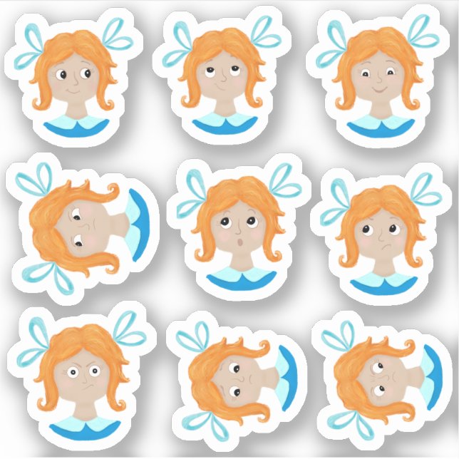 Adesivo Meus Sentimentos Emoções Gráfico Raparigas (Frente)