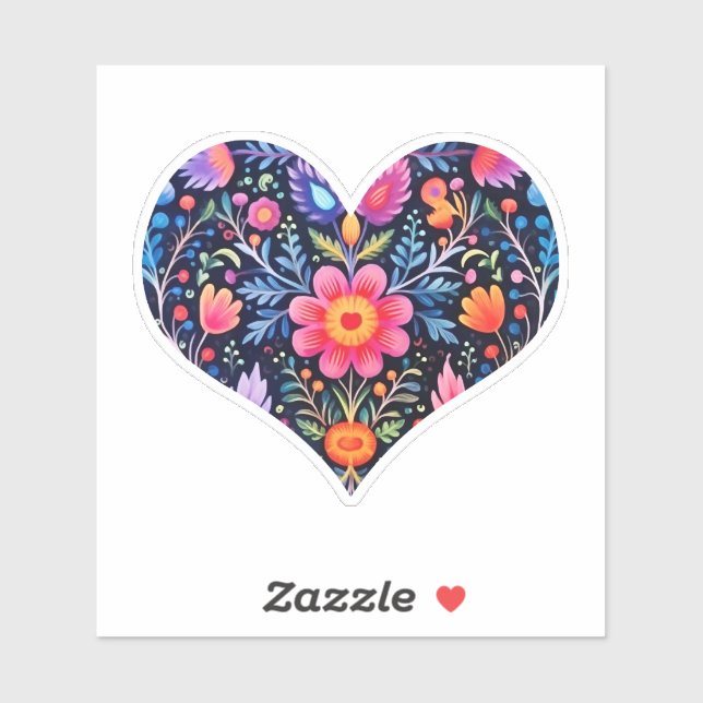 Adesivo Mexicano Folk Art Floral (Folha)