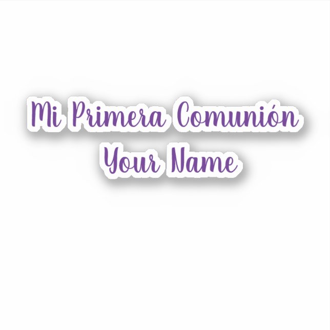 Adesivo Mi Primera Comunion Customize name vinyl sticker (Frente)