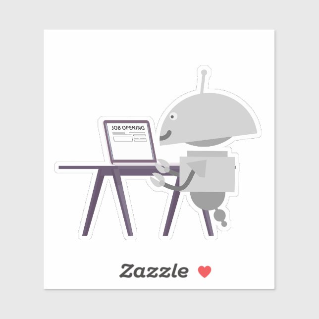 Adesivo Mia de Pesquisa de Trabalho (Folha)