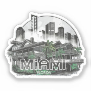 Adesivo Miami City Florida USA