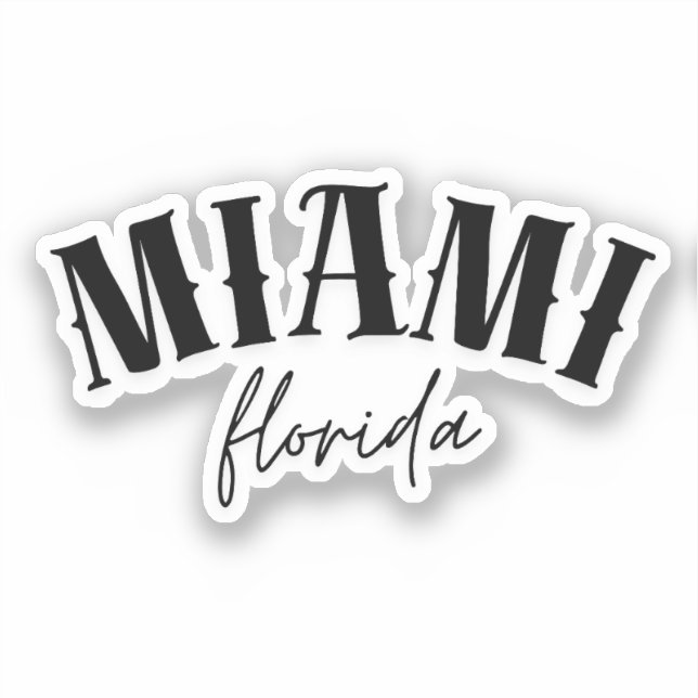Adesivo Miami Flórida (Frente)