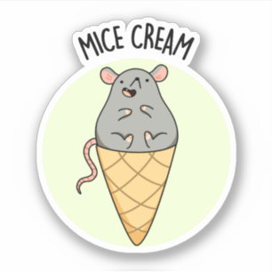 Adesivo Mice Cream Funny Sorvete Pun