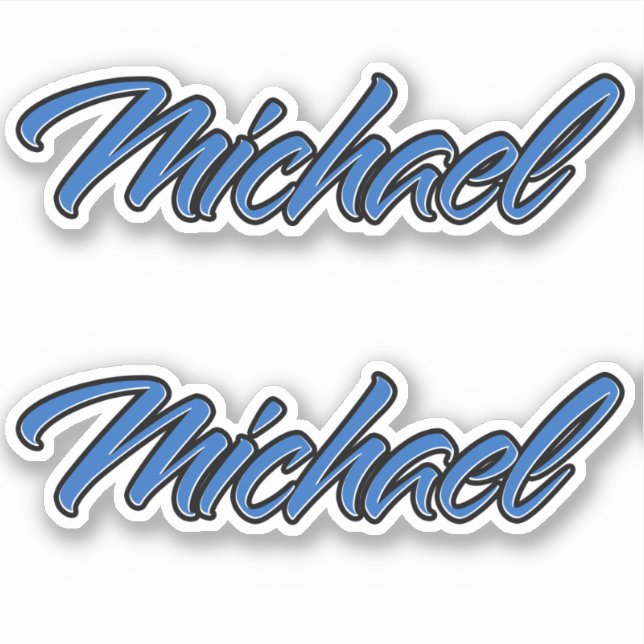 Adesivo Michael Name blue Aufkleber Sticker Stickerset (Frente)
