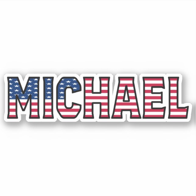 Adesivo Michael Name Vorname USA Sticker Stickerset (Frente)