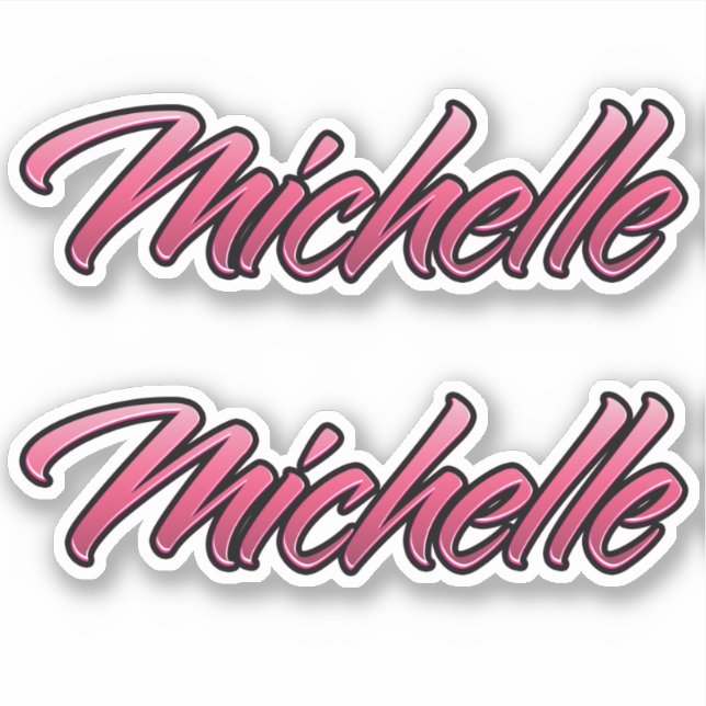 Adesivo Michelle faded pink Aufkleber Sticker Stickerset (Frente)