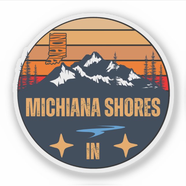Adesivo Michiana Shores, Indiana (Frente)