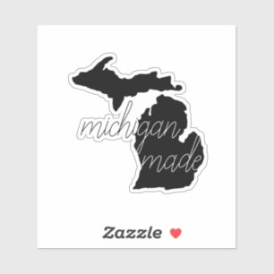 Adesivo Michigan fez Silhuette Black State