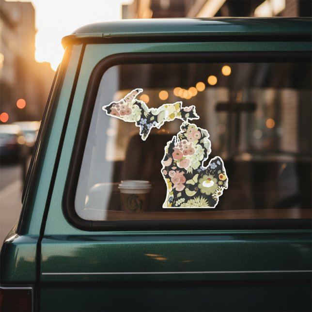 Adesivo Michigan Floral Sticker (Carry the beauty of the Mitten wherever you roam.)