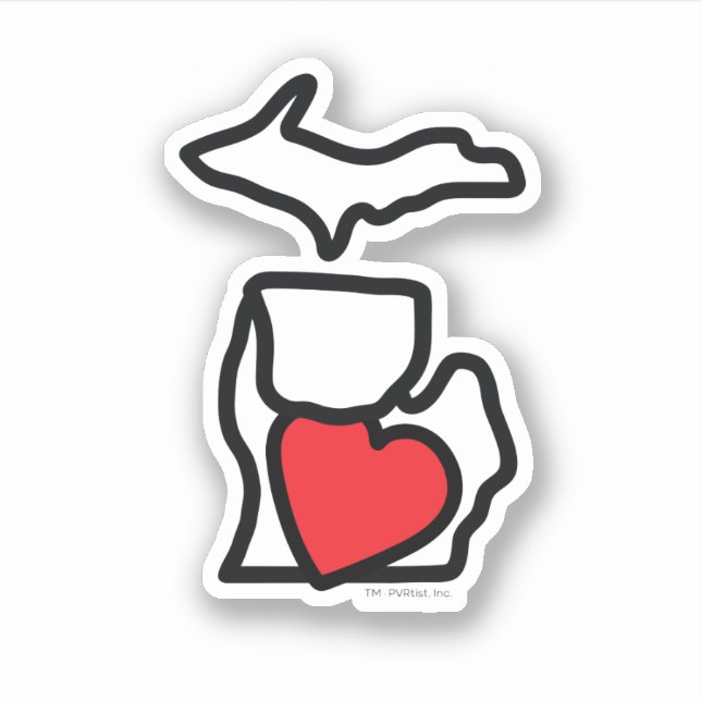 Adesivo Michigan Holding Heart Sticker (Frente)