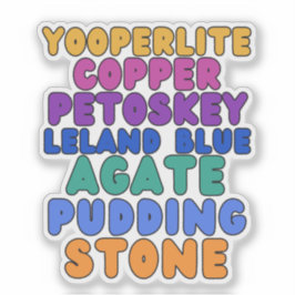 Adesivo Michigan Rockhound Custom-Cut Vinyl Sticker