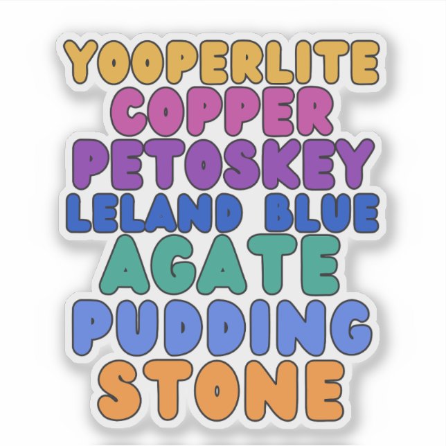 Adesivo Michigan Rockhound Custom-Cut Vinyl Sticker  (Frente)