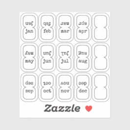 Adesivo Micro Monthly Index Tabs Journal Divider Foldable