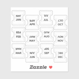 Adesivo Micro Months Index Tab Bujo Divider Labels Planner