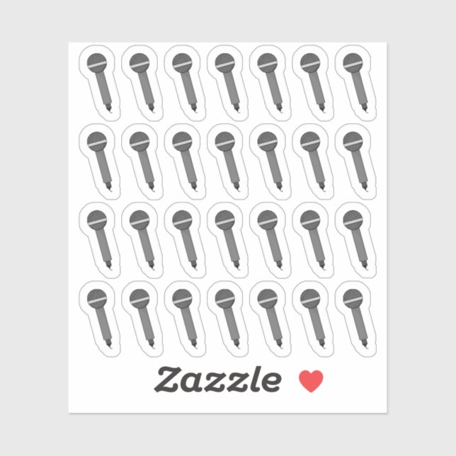 Adesivo Microfone Karaoke Concert Podcast Bujo Planner (Folha)