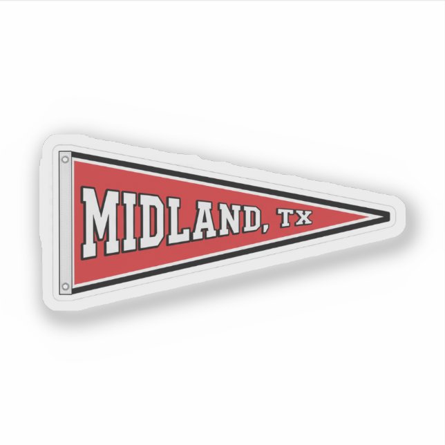 Adesivo Midland pennant, Texas (Frente)