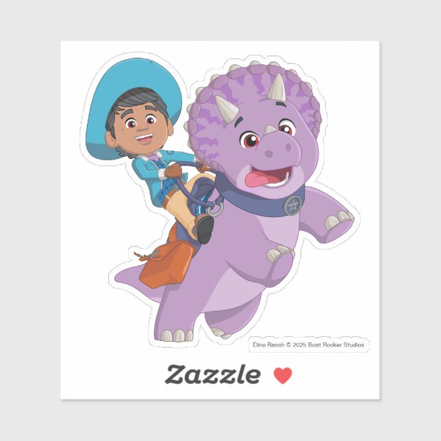 Adesivo Miguel e Tango | Dino Ranch (Folha)