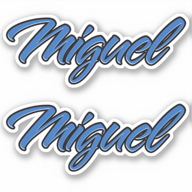 Adesivo Miguel Name blue Aufkleber Sticker Stickerset (Frente)