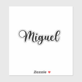Adesivo Miguel Name - Caligrafia manuscrita