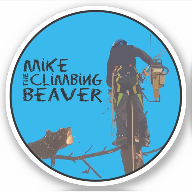Adesivo Mike, o Beaver Subindo (Frente)