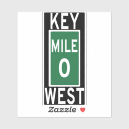Adesivo Mile 0 Key West