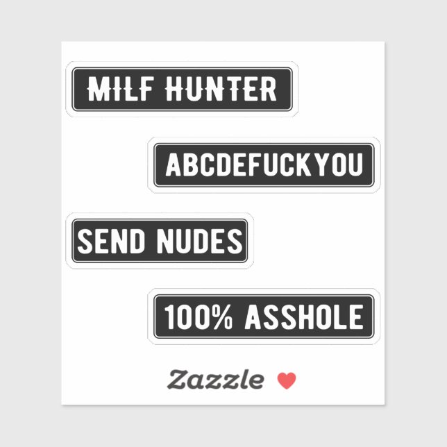 Adesivo Milf Hunter Sticker Pack (Preto) (Folha)