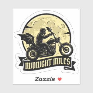 Adesivo Milhas da Meia-Noite Asa de Morcego Gótico Motoque