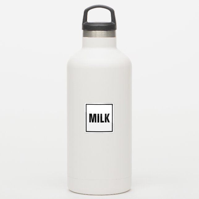 Adesivo “MILK” Label Sticker – Minimalist design (Garrafa d'água)