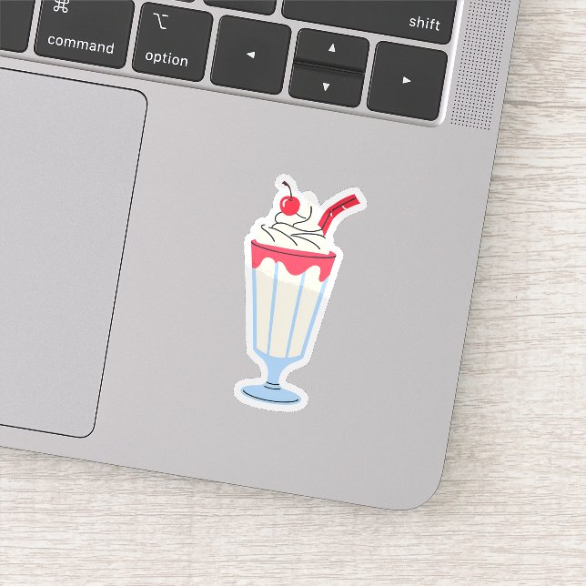 Adesivo Milkshake de Cereja com Baunilha (Detalhe)