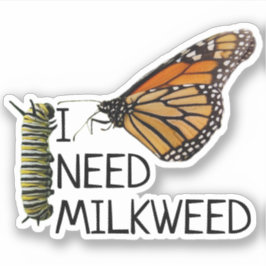 Adesivo Milkweed Para Borboletas Monarcas