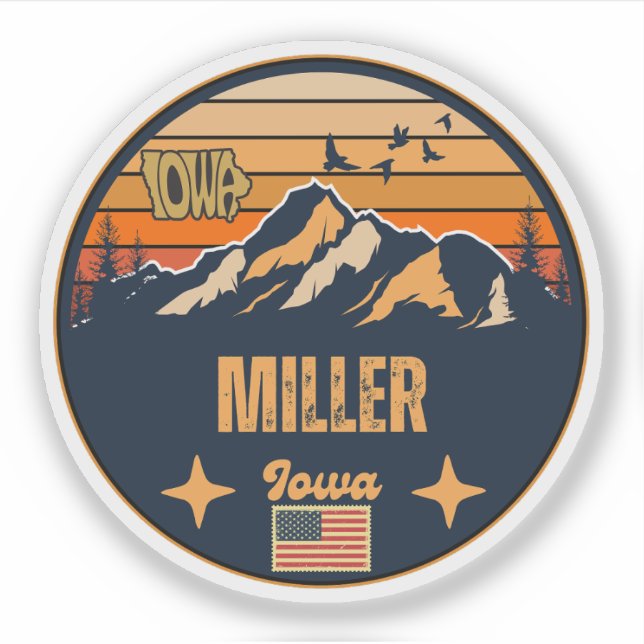 Adesivo Miller, Iowa (Frente)