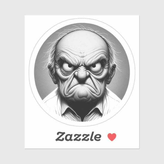 Adesivo "Milton the Angry Old Man" Vinyl (Folha)