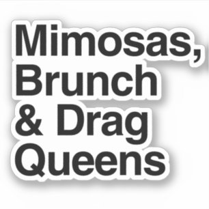 Adesivo Mimosas Brunch e Filas de Arrasto