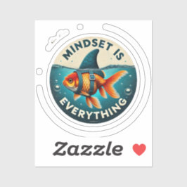 Adesivo Mindset Is Everything Goldfish Motivational Quote