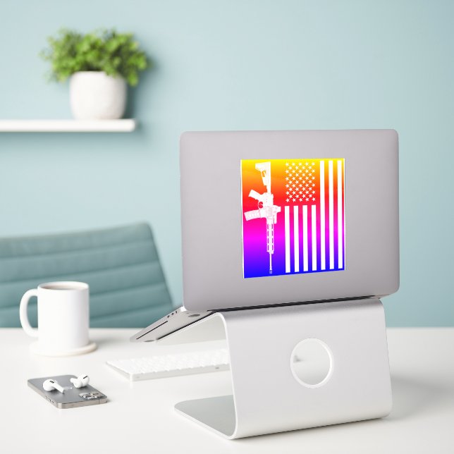 Adesivo Minha América  (Laptop na mesa)