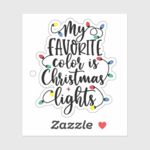 Adesivo Minha Cor Favorita é Papai Noel das Luzes de Natal