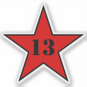 Adesivo Minha Estrela Numérica Sortuda - Número 13 - v2 (v